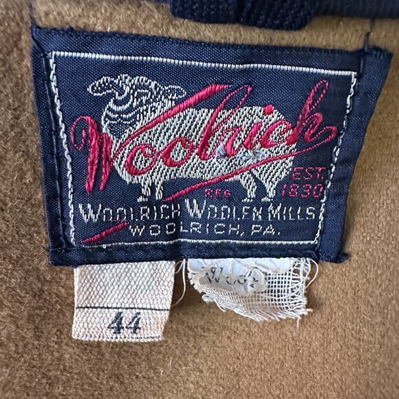 Vintage Woolrich Jacket Men’s 44 Red Black Plaid Wool 30s 40s Hunting Coat Heavy - Picture 7 of 13